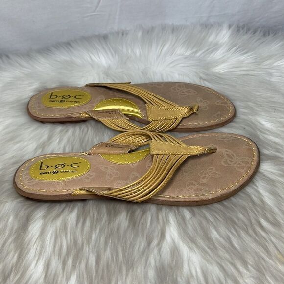 Born Concept BOC Alina Sunshine Yellow Thong Sandals Sz 7 - Picture 4 of 6